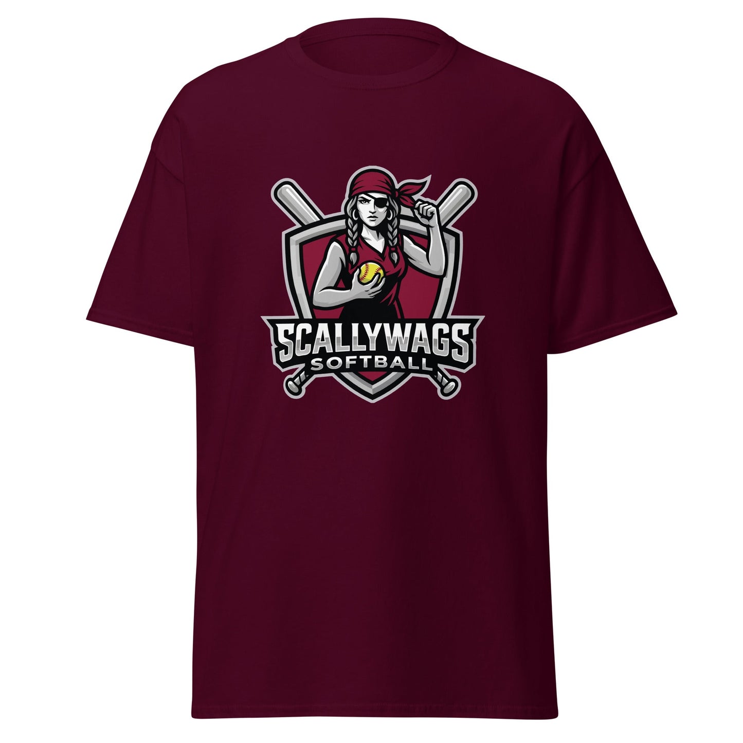Classic | T-Shirt | Scallywags Softball | Crest Logo
