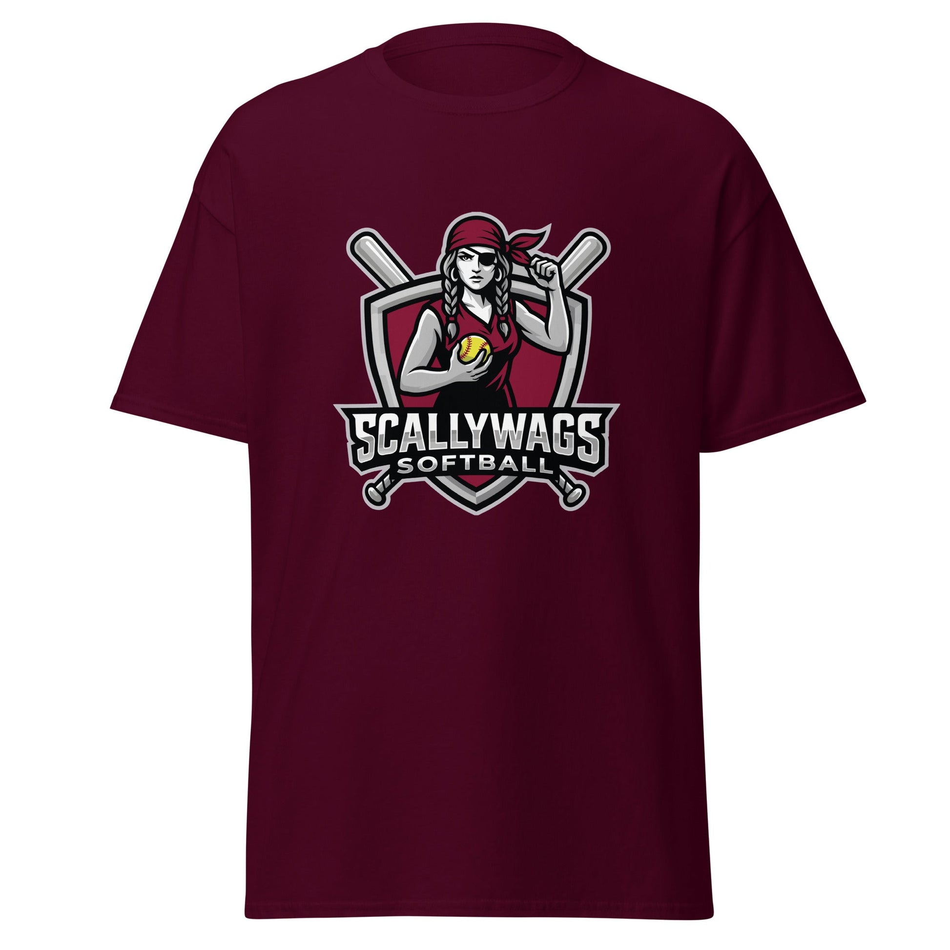 Classic | T-Shirt | Scallywags Softball | Crest Logo