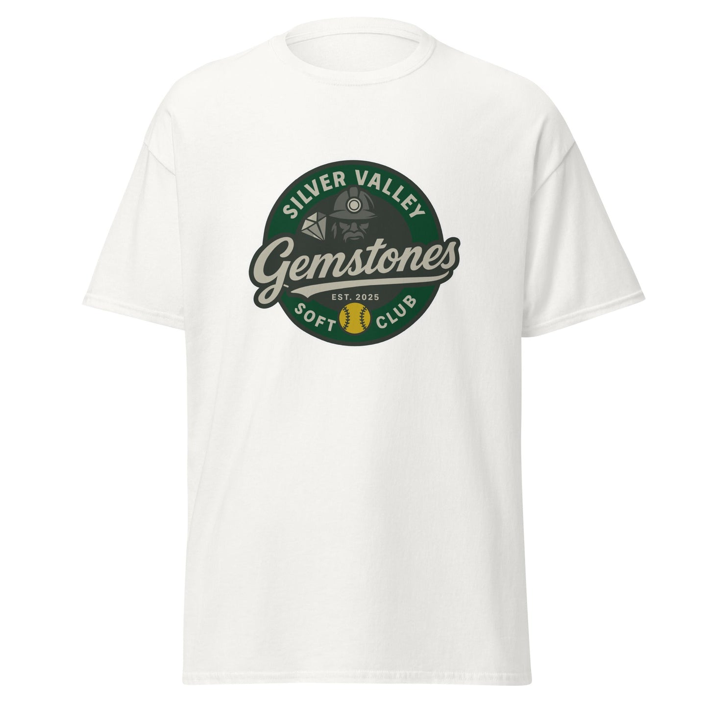 Classic | T-Shirt | Silver Valley Gemstones | Badge Logo