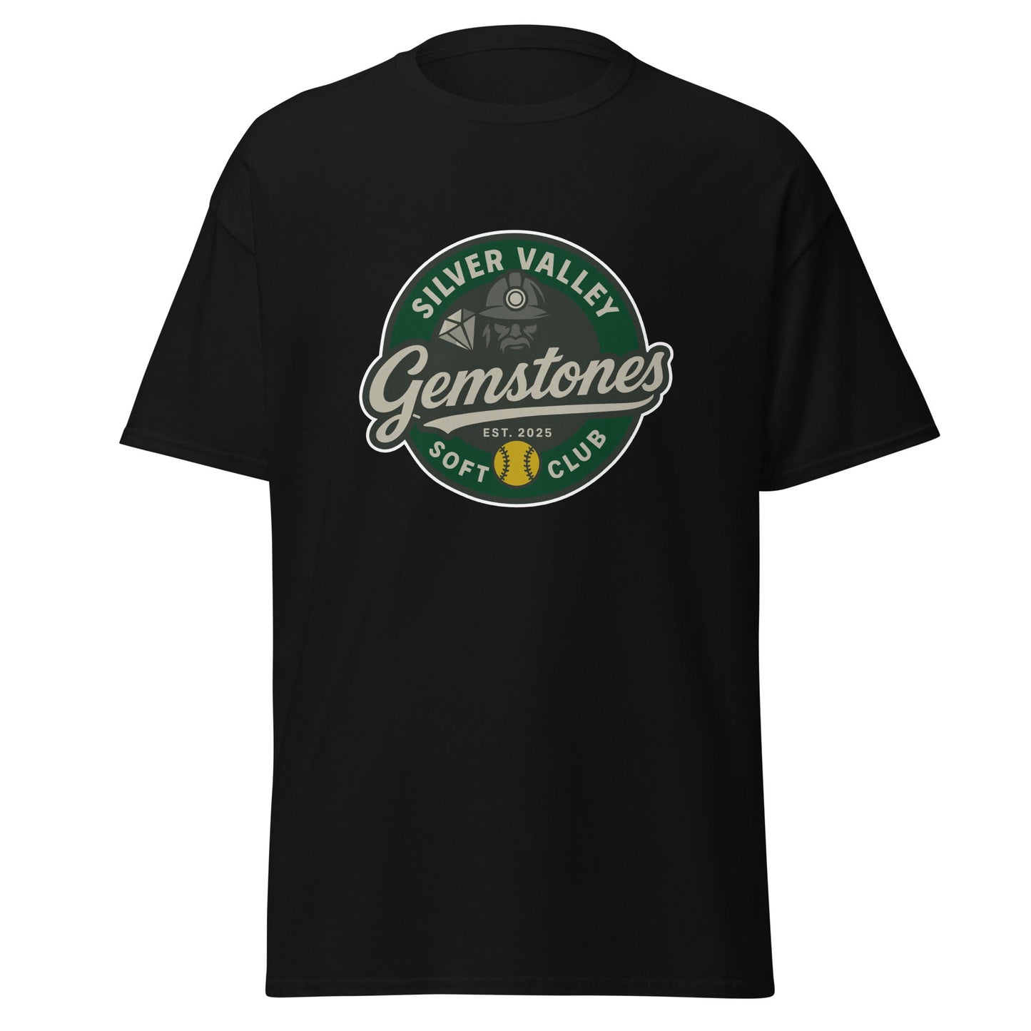 Classic | T-Shirt | Silver Valley Gemstones | Badge Logo