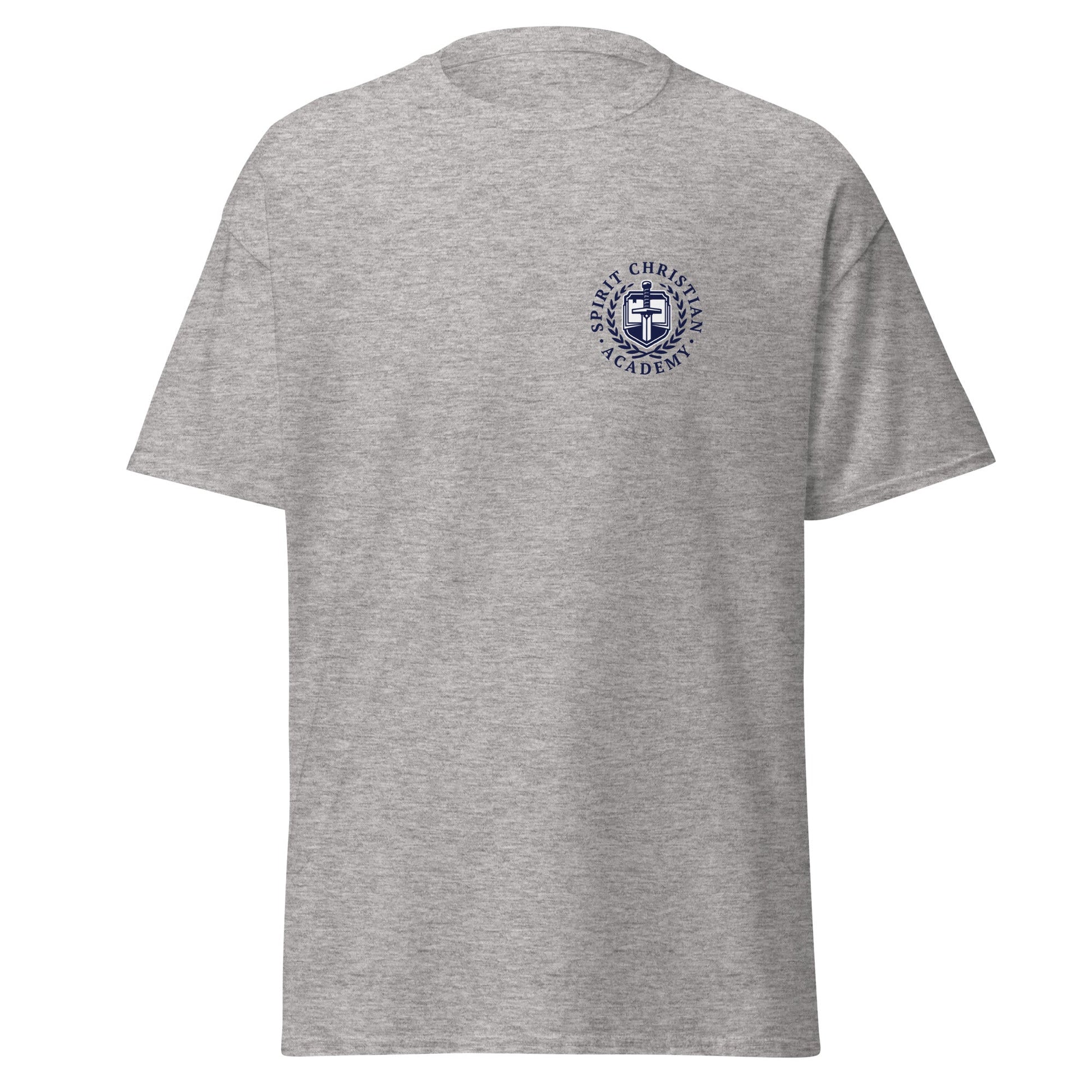 Classic | T-Shirt | Spirit Christian Academy | Navy Script Logo