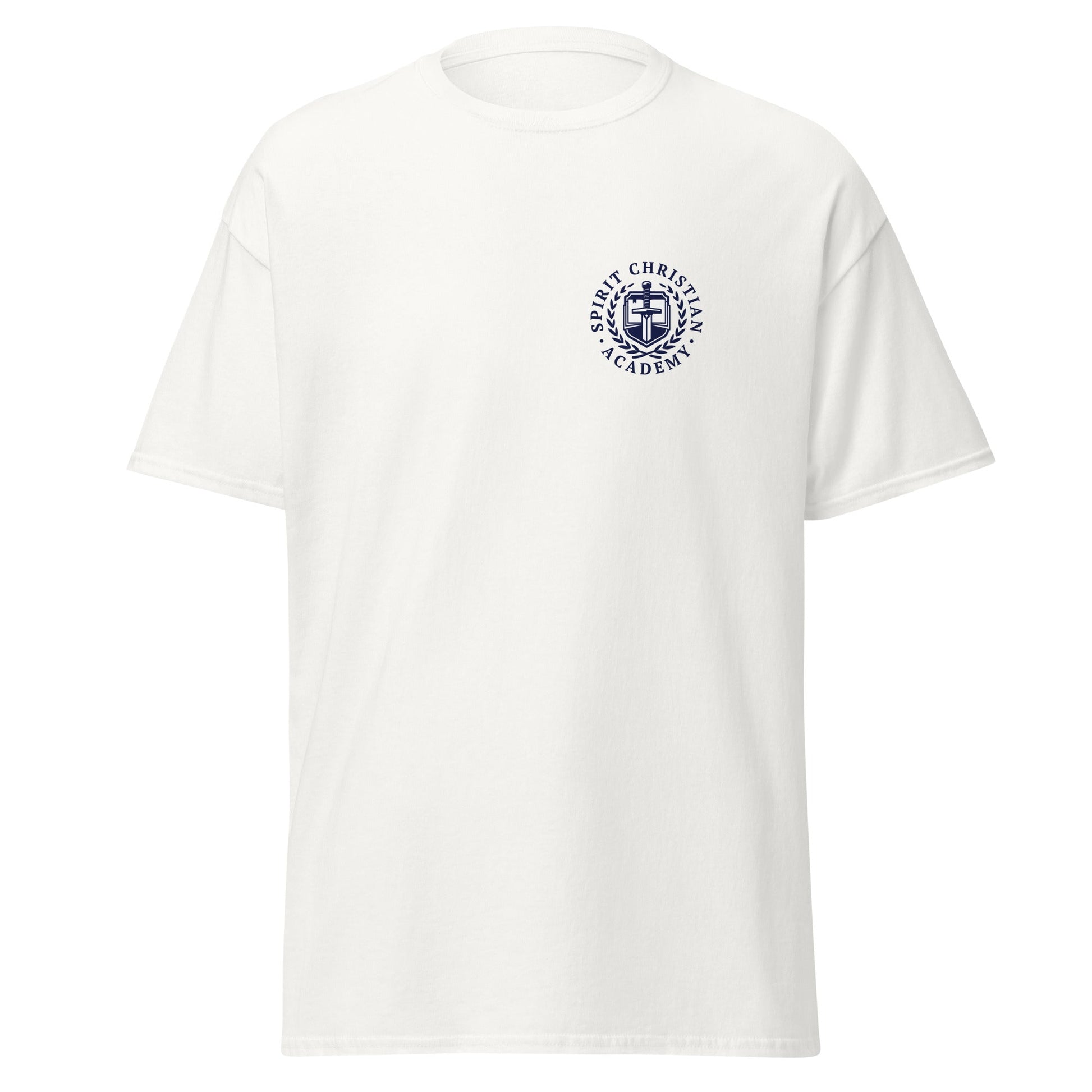 Classic | T-Shirt | Spirit Christian Academy | Navy Script Logo