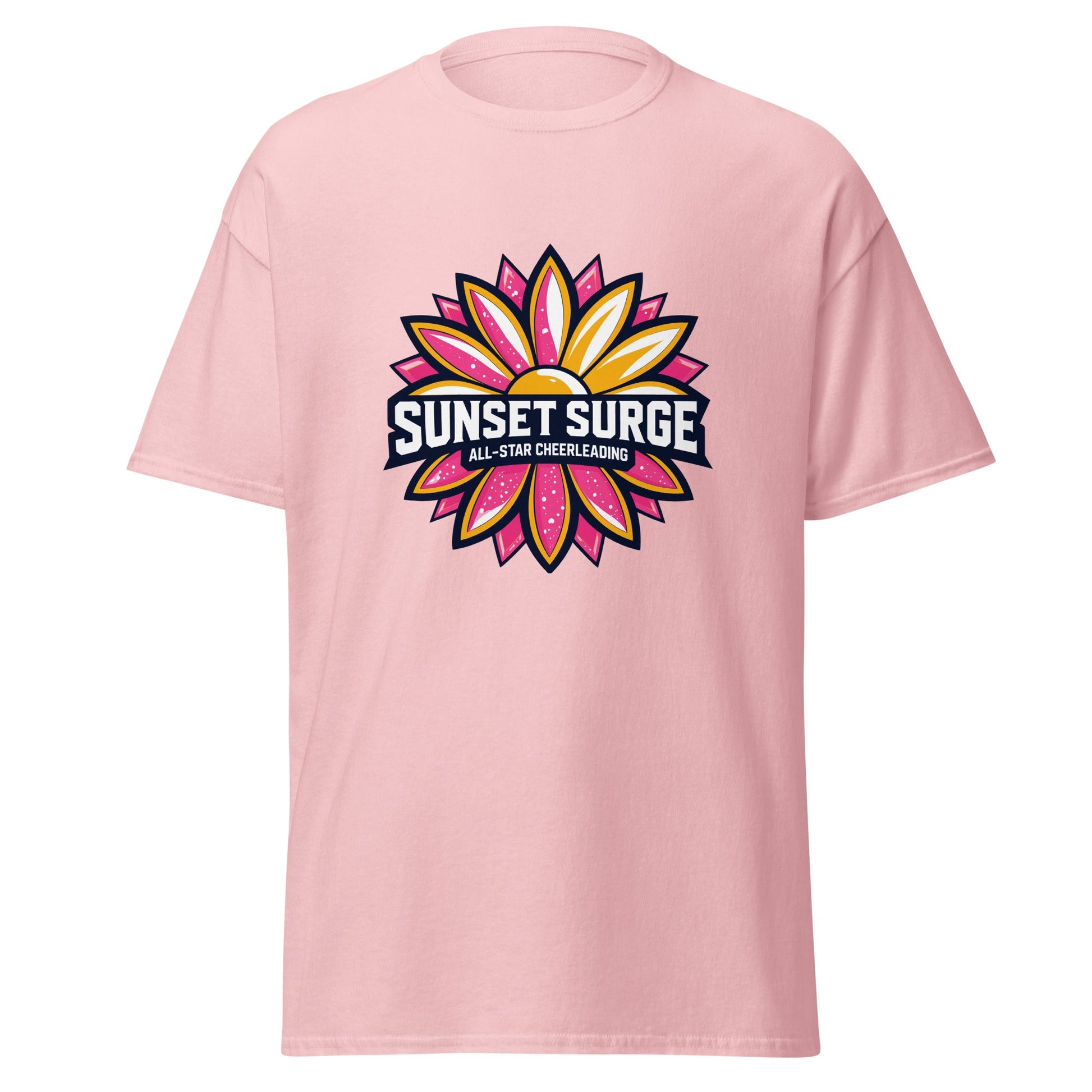 Classic | T-Shirt | Sunset Surge All-Star Cheerleading | Bloom Surge Logo