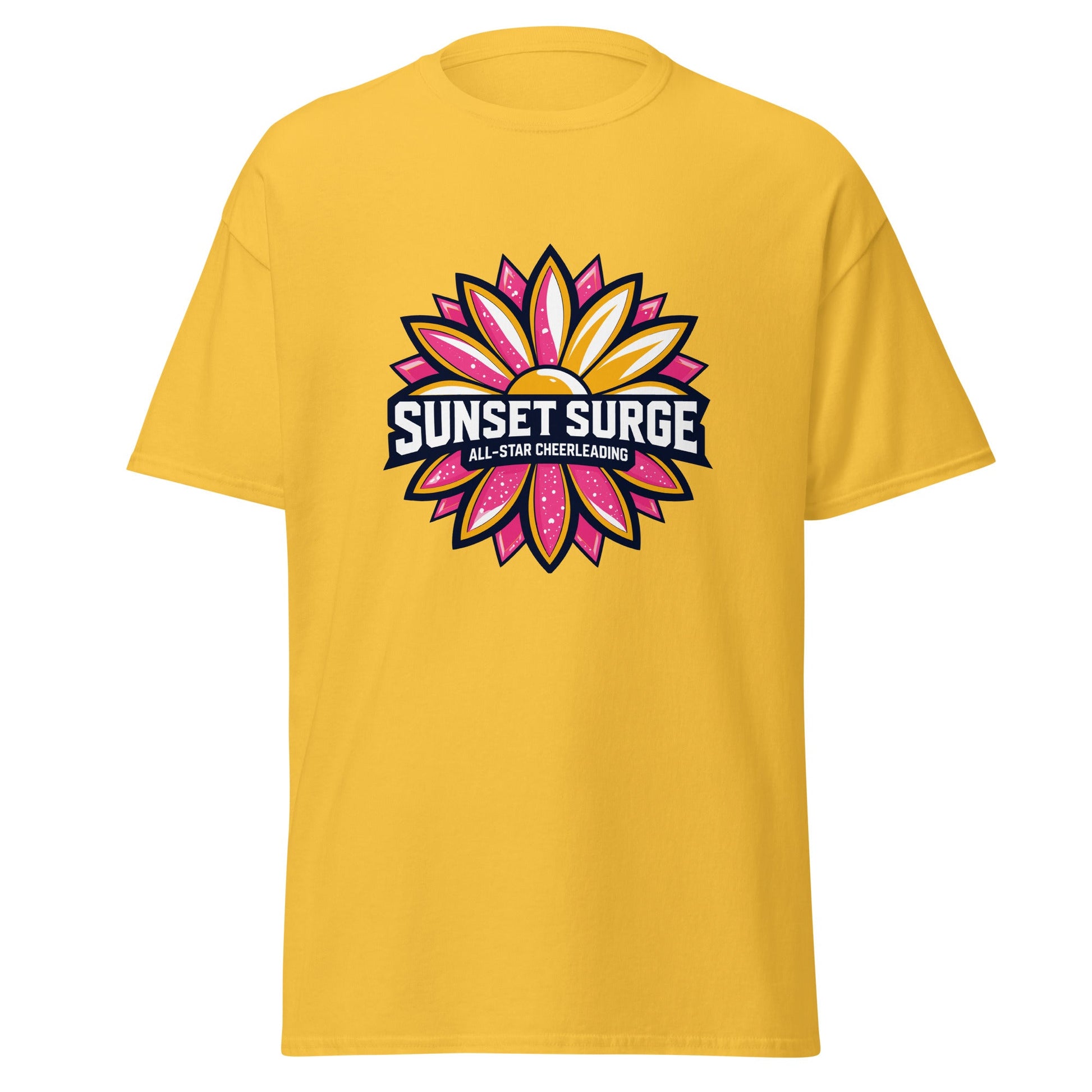 Classic | T-Shirt | Sunset Surge All-Star Cheerleading | Bloom Surge Logo