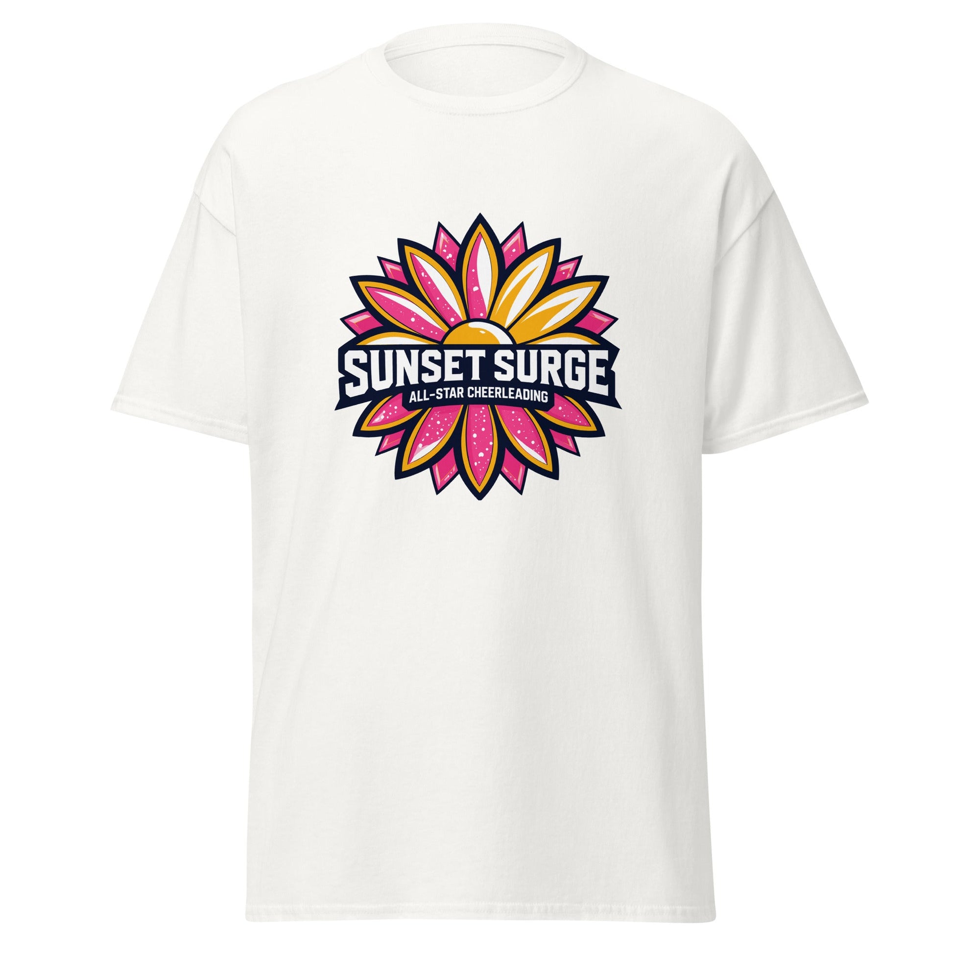 Classic | T-Shirt | Sunset Surge All-Star Cheerleading | Bloom Surge Logo