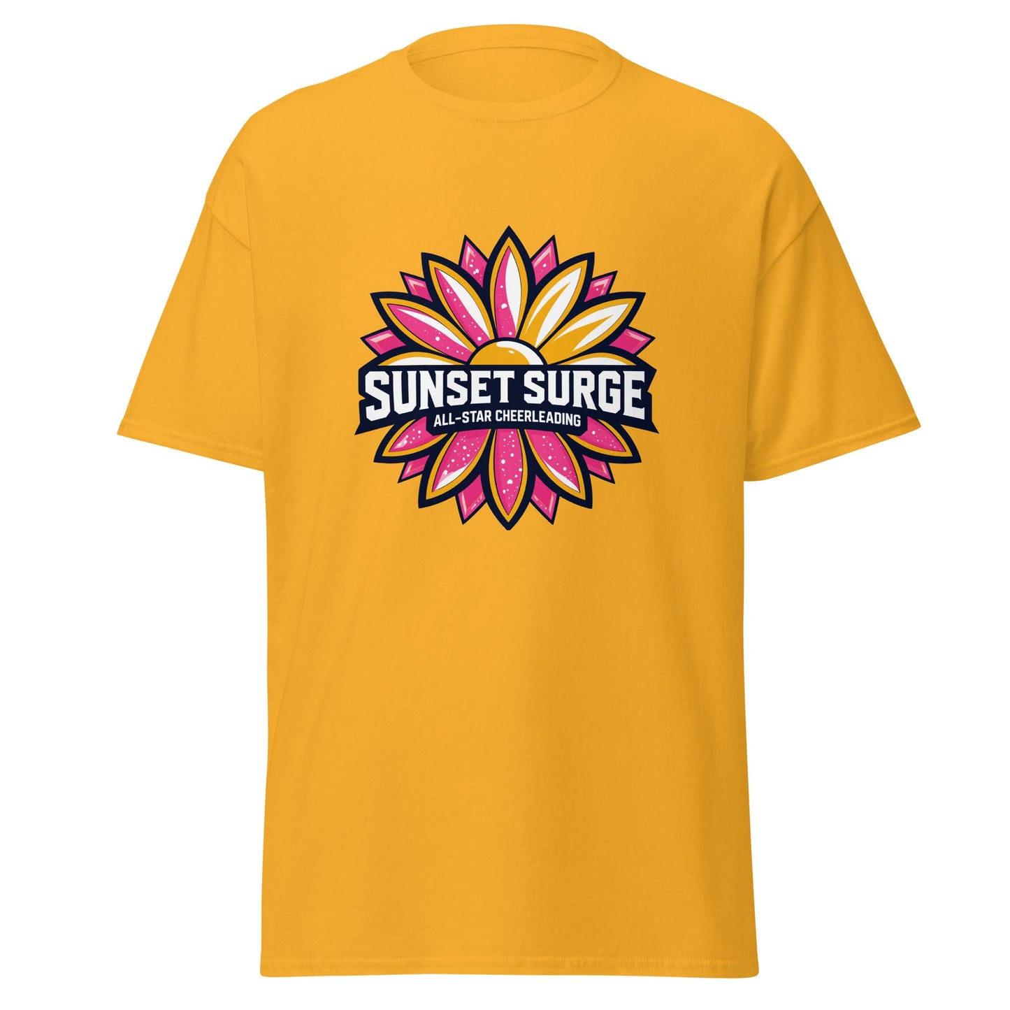 Classic | T-Shirt | Sunset Surge All-Star Cheerleading | Bloom Surge Logo