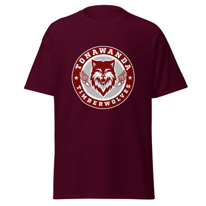 Classic | T-Shirt | Tonawanda High School Track and Field | Mascot Badge Logo