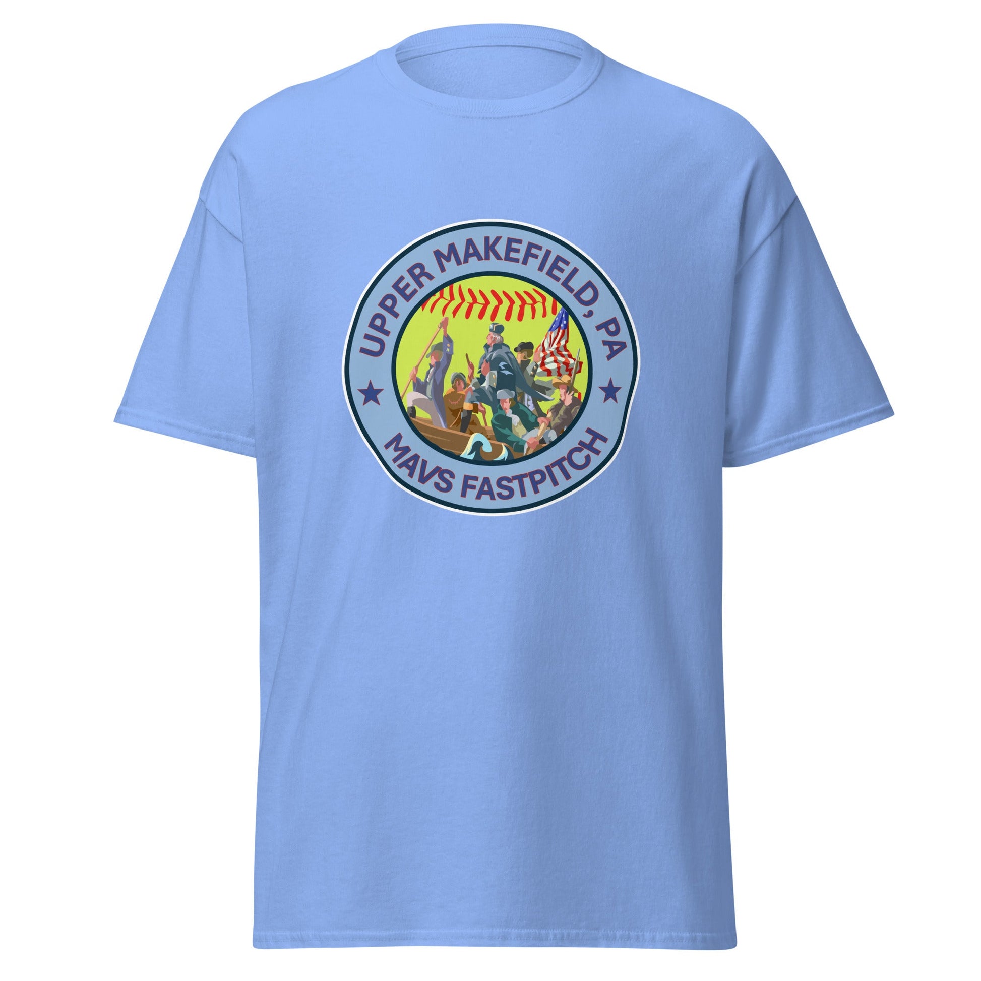 Classic | T-Shirt | Upper Makefield Mavs Fastpitch | Crossing Badge Logo