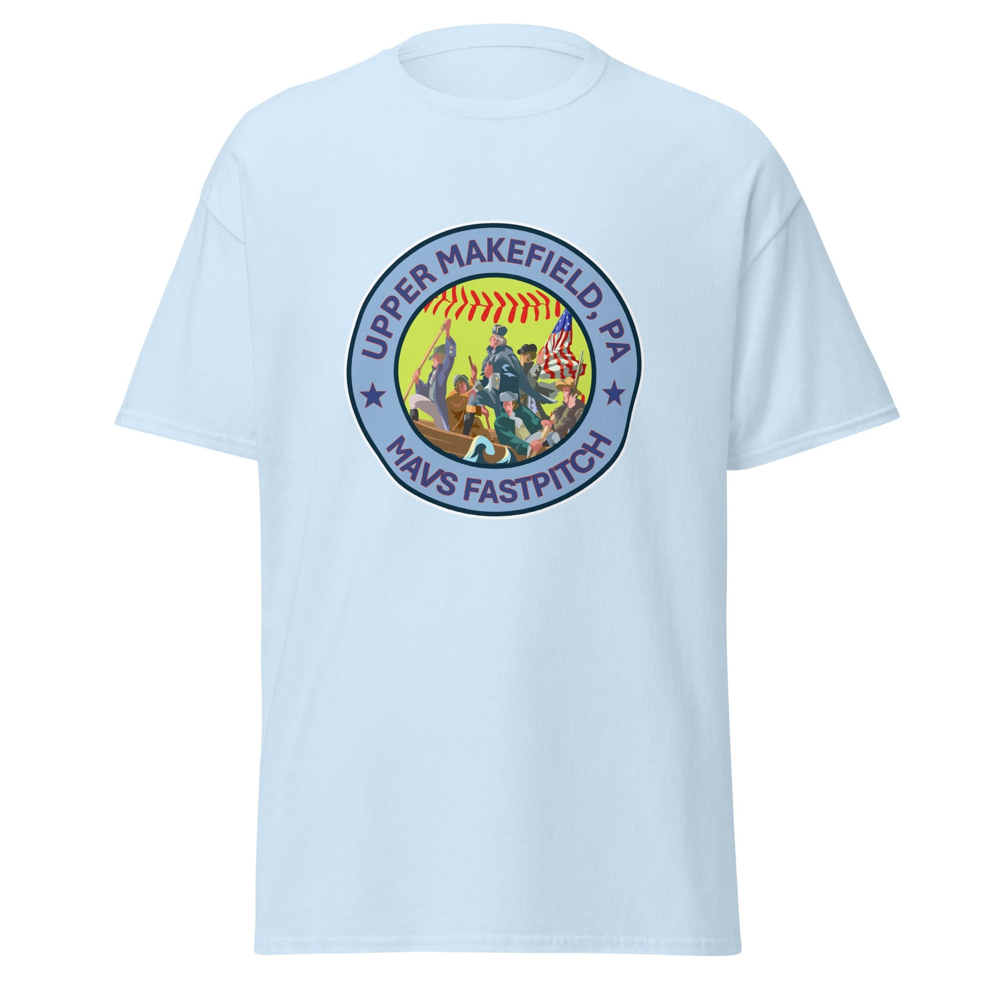 Classic | T-Shirt | Upper Makefield Mavs Fastpitch | Crossing Badge Logo