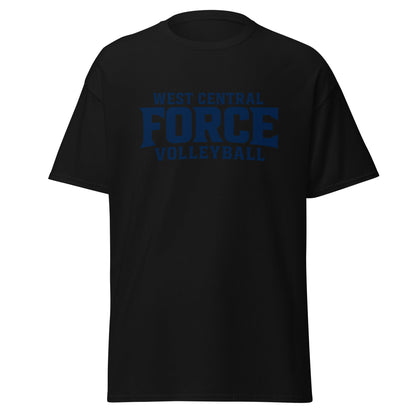Classic | T-Shirt | West Central Force Volleyball | Blue Logo