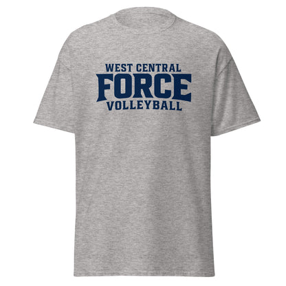 Classic | T-Shirt | West Central Force Volleyball | Blue Logo