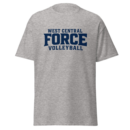 Classic | T-Shirt | West Central Force Volleyball | Blue Logo