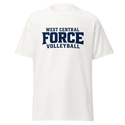 Classic | T-Shirt | West Central Force Volleyball | Blue Logo