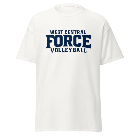 Classic | T-Shirt | West Central Force Volleyball | Blue Logo