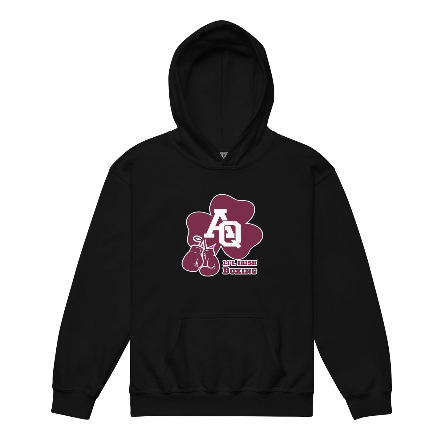 Classic | Youth Hoodie | Aquinas Li’l Irish Boxing | AQ Shamrock Logo