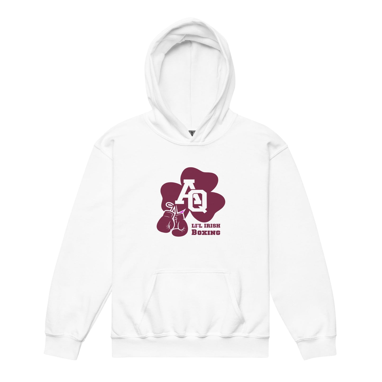 Classic | Youth Hoodie | Aquinas Li’l Irish Boxing | AQ Shamrock Logo