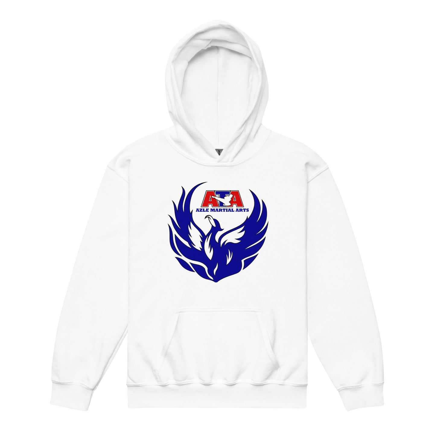 Classic | Youth Hoodie | Azle Martial Arts | Blue Fire Crest Logo