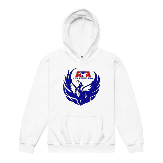 Classic | Youth Hoodie | Azle Martial Arts | Blue Fire Crest Logo