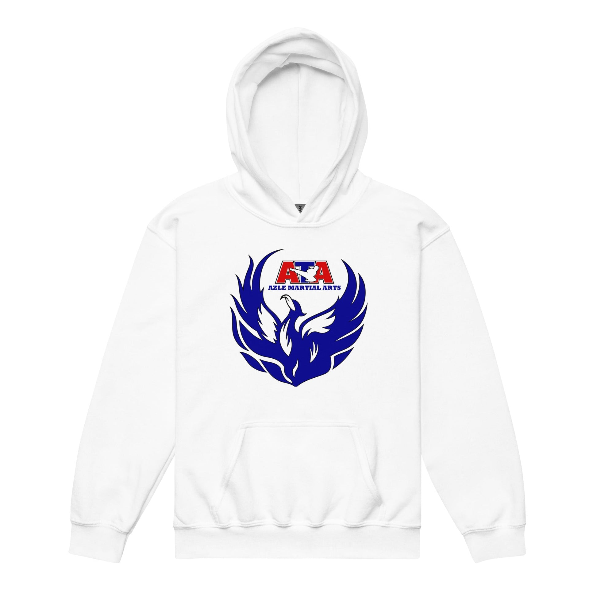 Classic | Youth Hoodie | Azle Martial Arts | Blue Fire Crest Logo