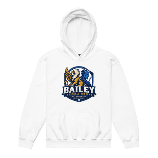 Classic | Youth Hoodie | Bailey Baseball Academy | Shield Logo