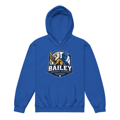 Classic | Youth Hoodie | Bailey Baseball Academy | Shield Logo