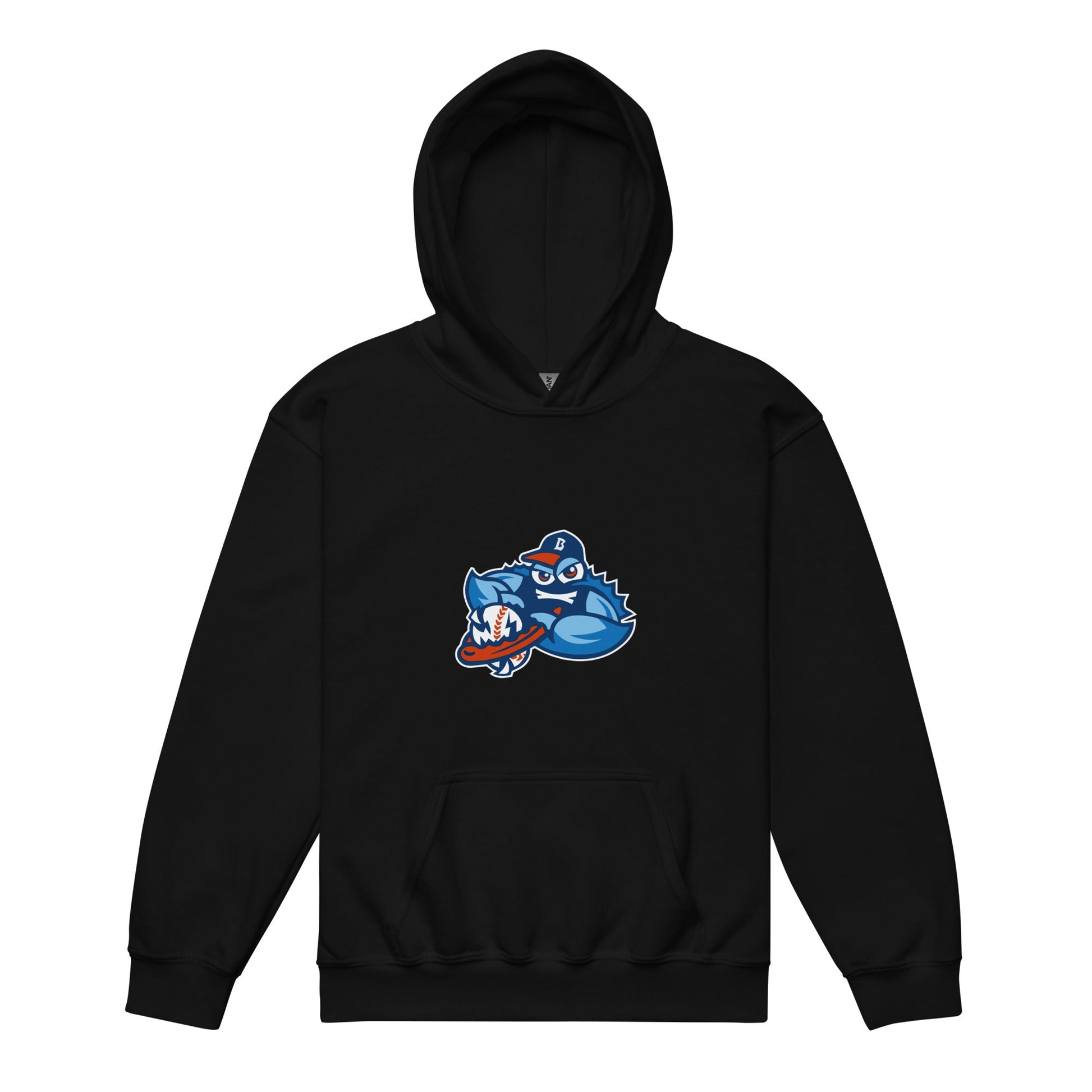 Classic | Youth Hoodie | Bellport BlueClaws | Mascot Logo
