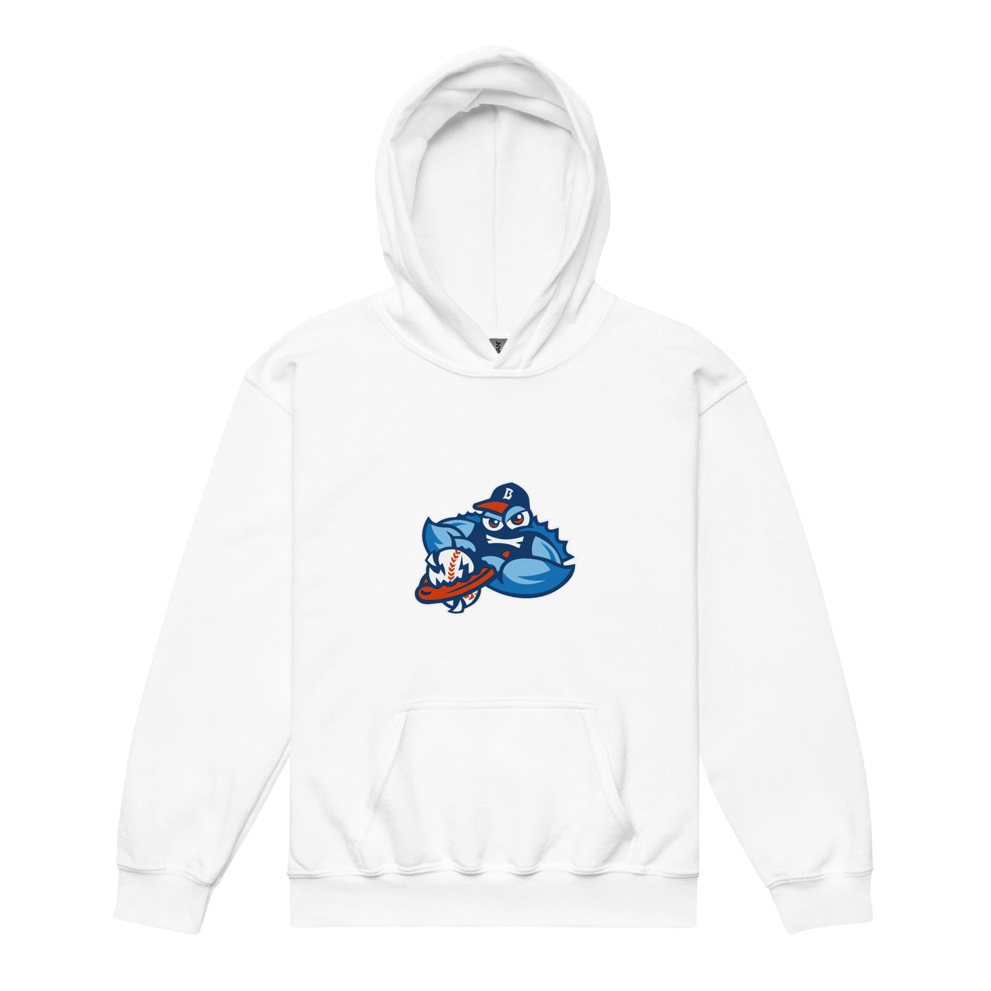 Classic | Youth Hoodie | Bellport BlueClaws | Mascot Logo