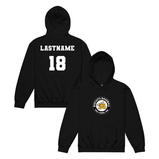 Classic | Youth Hoodie | Biscuits Baseball MCLL | Mascot Logo | Customizable