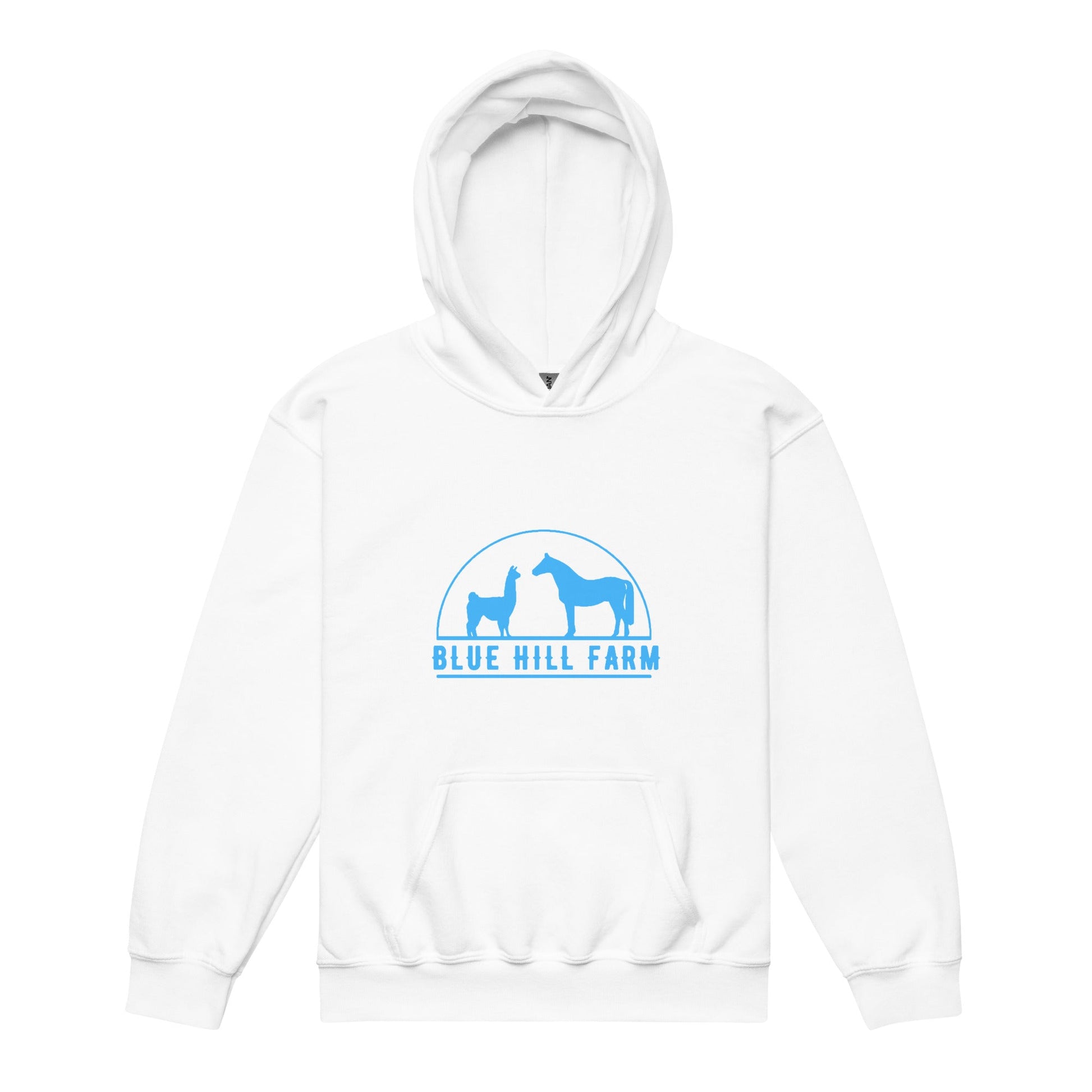 Classic | Youth Hoodie | Blue Hill Farm | Emblem Logo