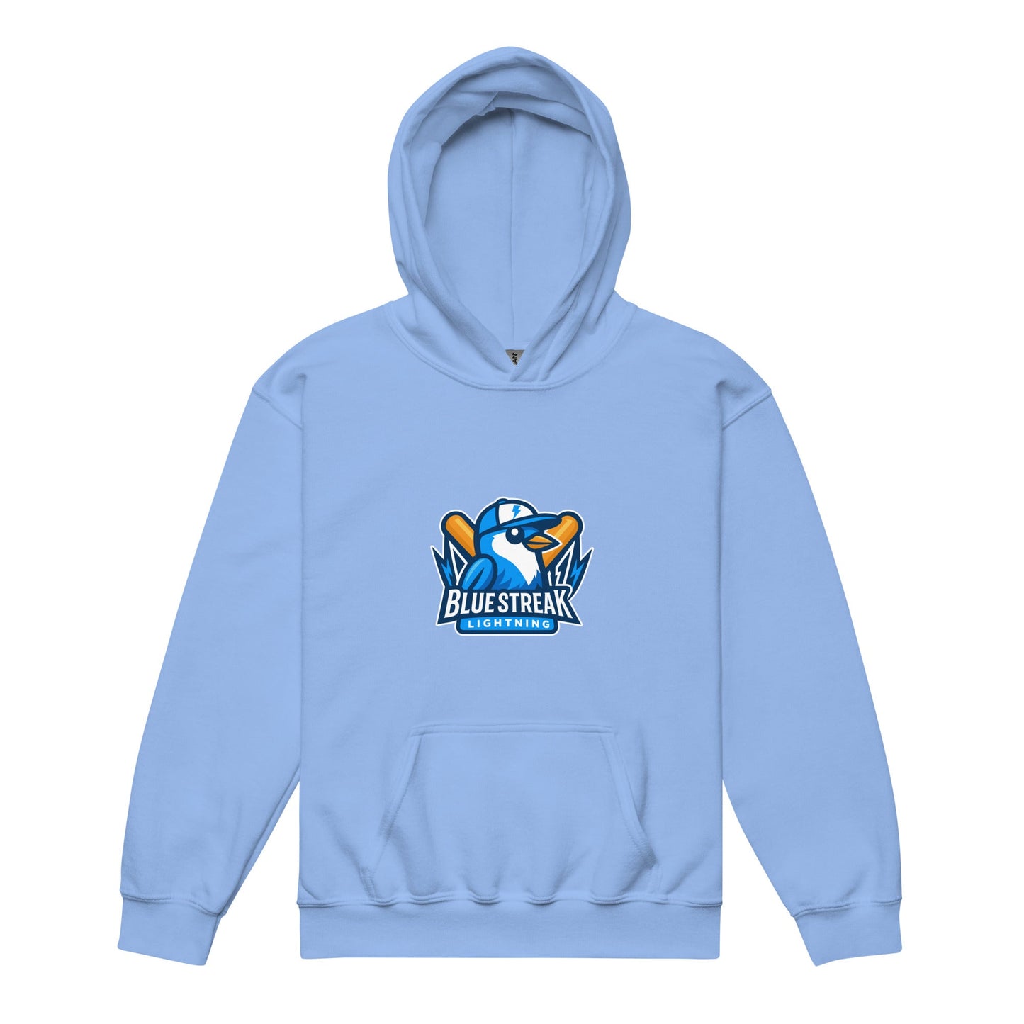 Classic | Youth Hoodie | Blue Streak Lightning | Mascot Logo