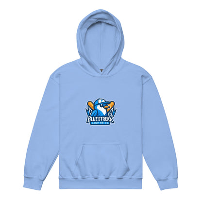 Classic | Youth Hoodie | Blue Streak Lightning | Mascot Logo
