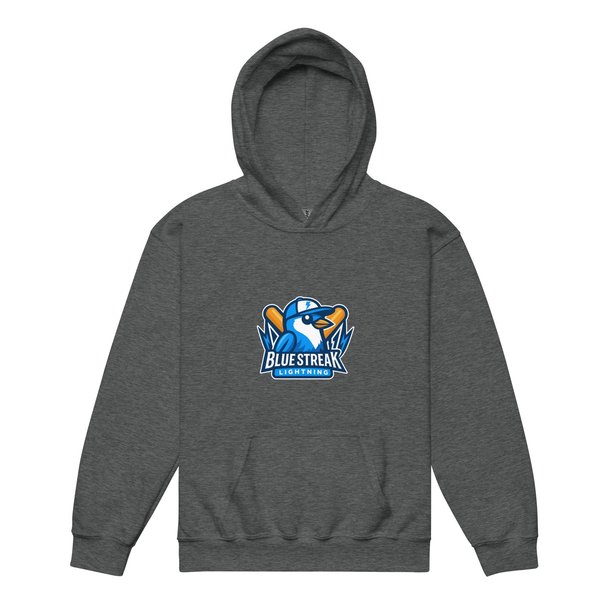 Classic | Youth Hoodie | Blue Streak Lightning | Mascot Logo