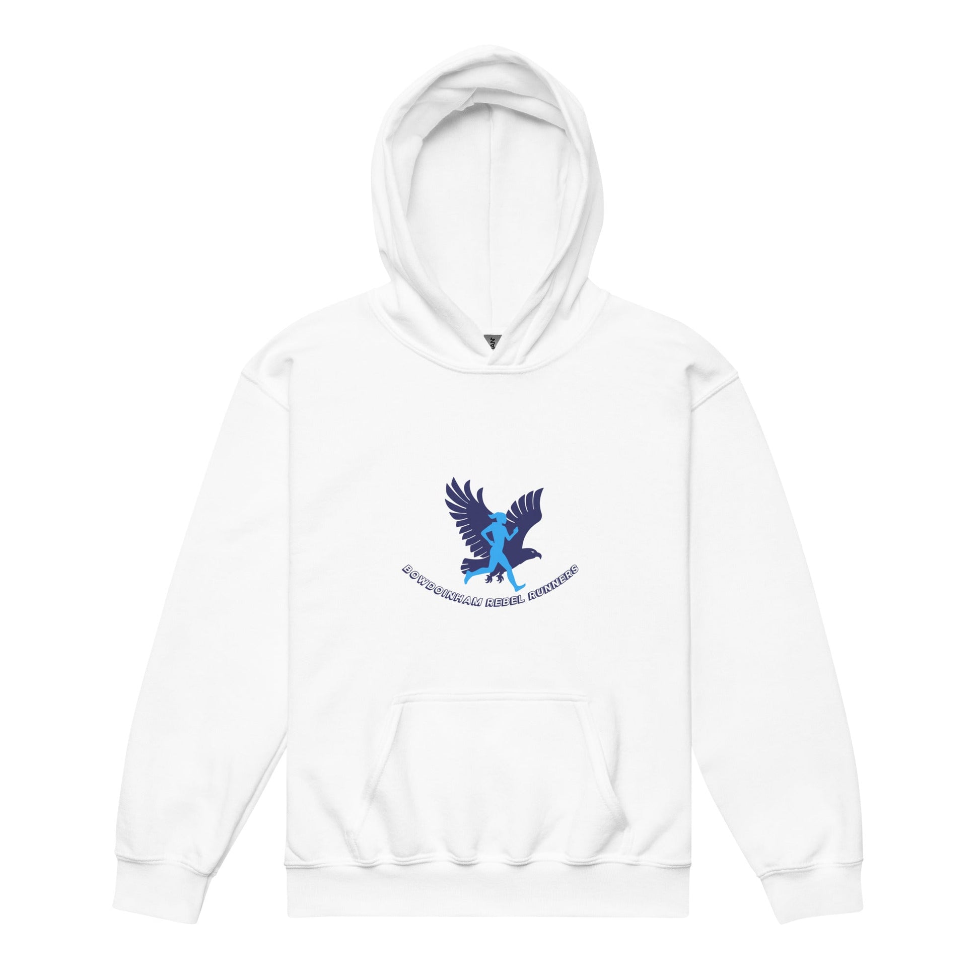 Classic | Youth Hoodie | Bowdoinham Rebel Runners | Aerial Runner Emblem Logo