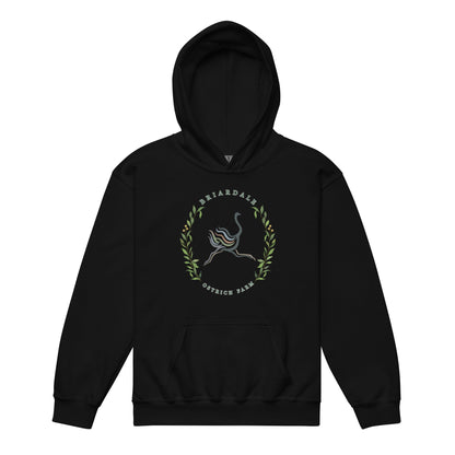 Classic | Youth Hoodie | Briardale Ostrich Farm | Crest Logo