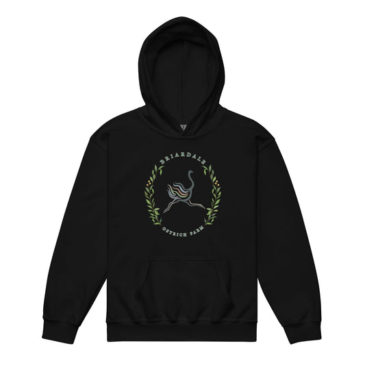 Classic | Youth Hoodie | Briardale Ostrich Farm | Crest Logo