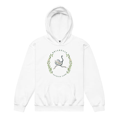 Classic | Youth Hoodie | Briardale Ostrich Farm | Crest Logo