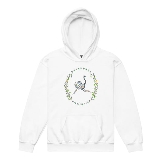 Classic | Youth Hoodie | Briardale Ostrich Farm | Crest Logo