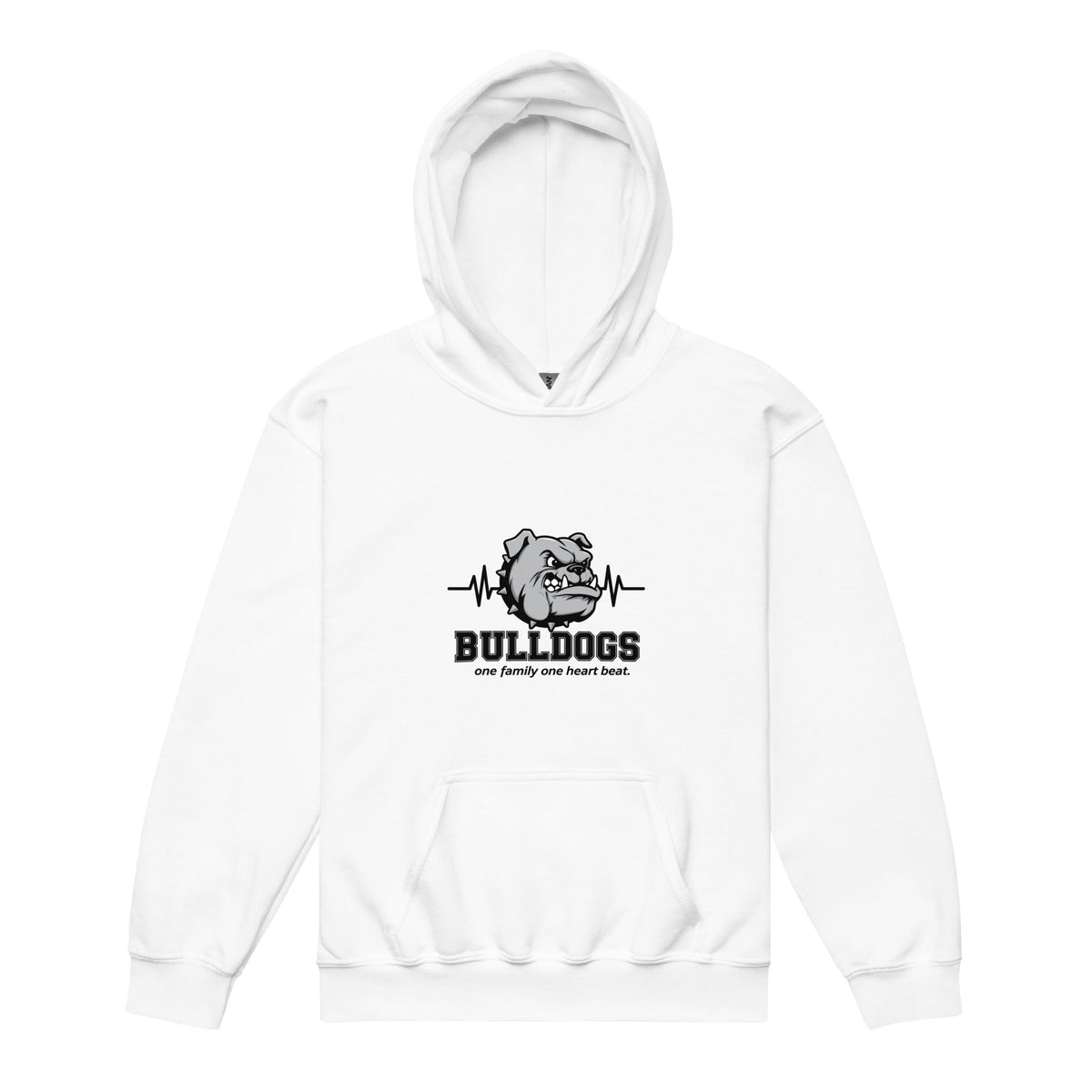 Classic | Youth Hoodie | Celina Recreational Football Black | Bulldogs Crest Logo