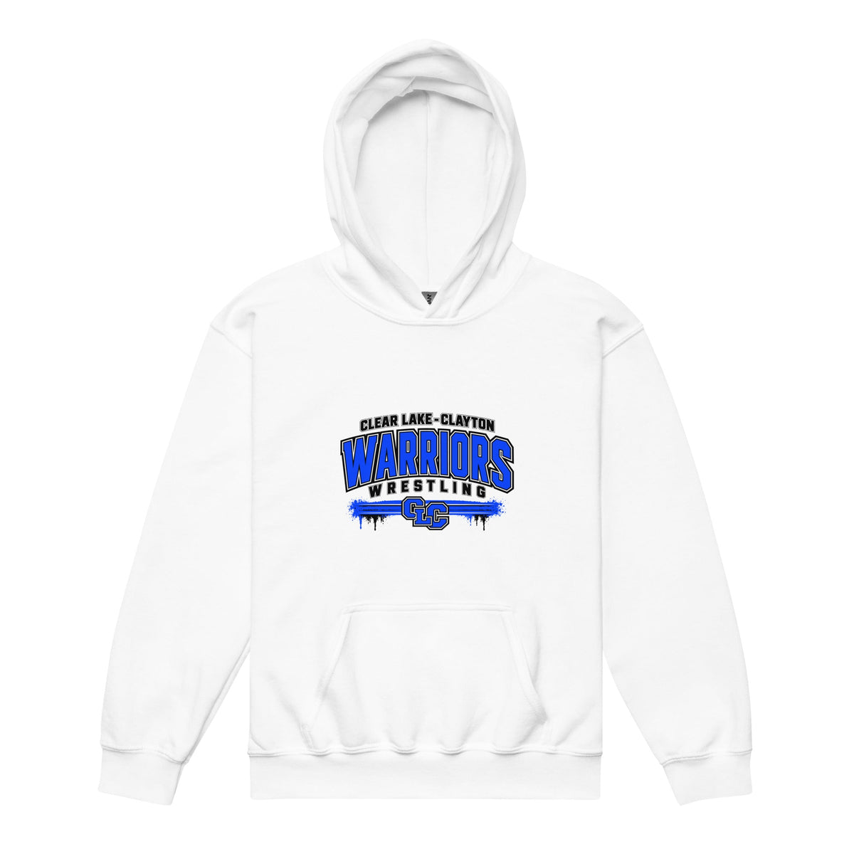 Classic | Youth Hoodie | Clear Lake - Clayton Wrestling | Warrior Crest Logo