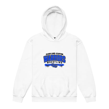Classic | Youth Hoodie | Clear Lake - Clayton Wrestling | Warrior Crest Logo