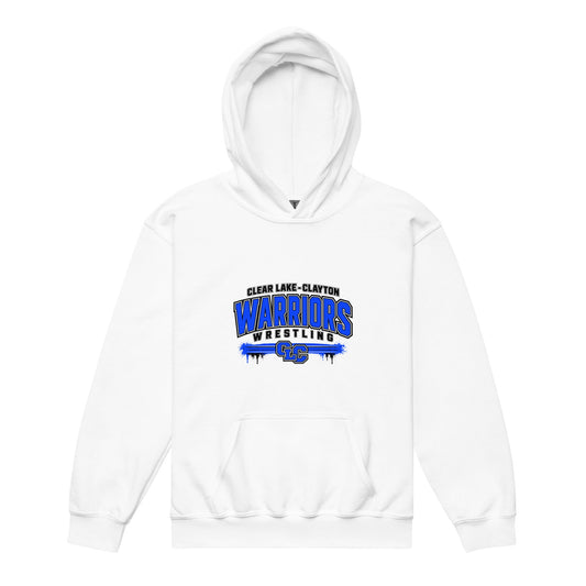 Classic | Youth Hoodie | Clear Lake - Clayton Wrestling | Warrior Crest Logo