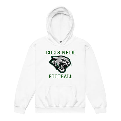 Classic | Youth Hoodie | Colts Neck Cougars | Youth Tackle Football (AYF) | Green Predator Logo