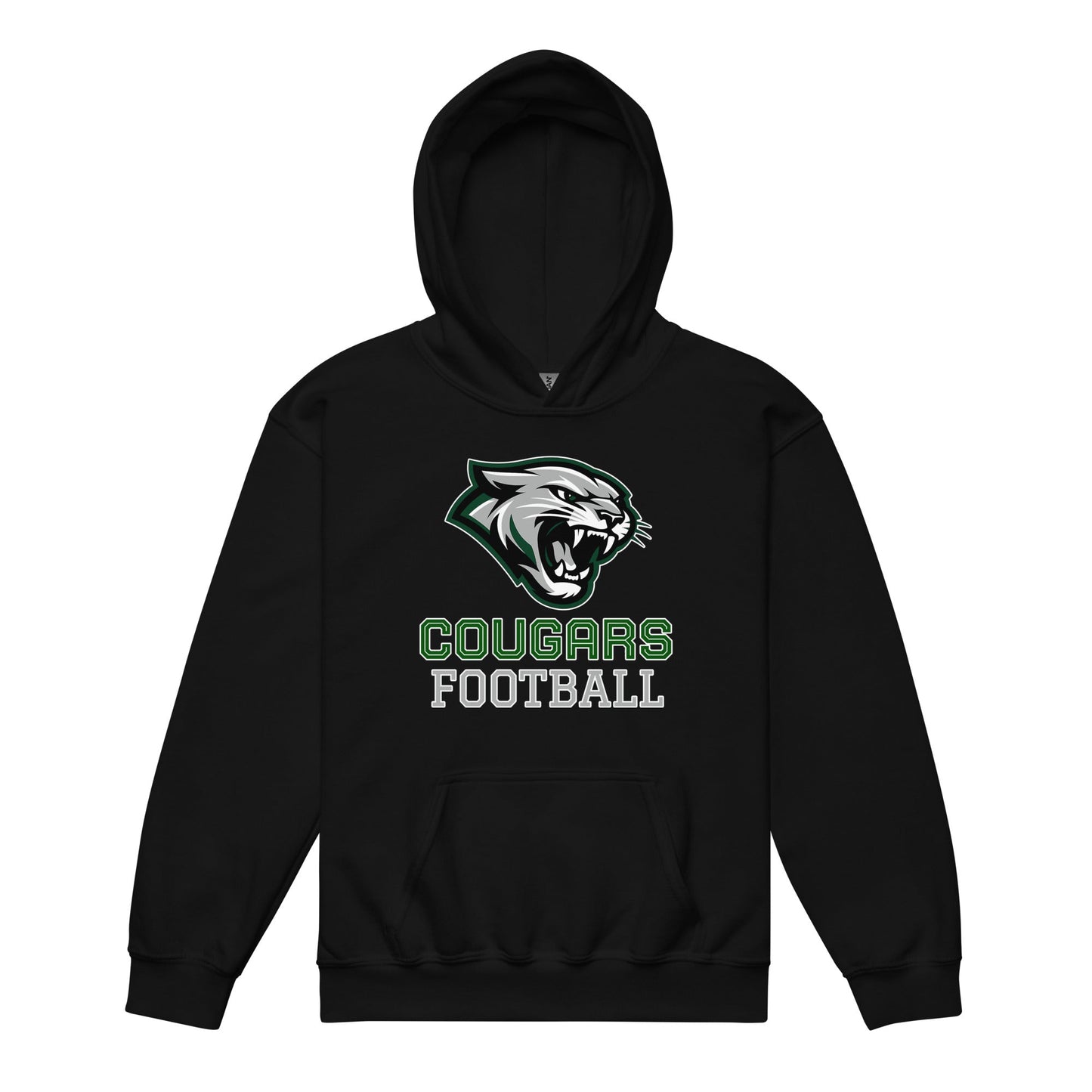 Classic | Youth Hoodie | Colts Neck Cougars | Youth Tackle Football (AYF) | Strike Mascot Logo