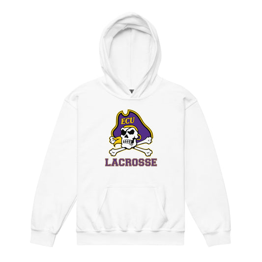 Classic | Youth Hoodie | ECU Club Womens Lacrosse | Ironclad Corsairs Logo