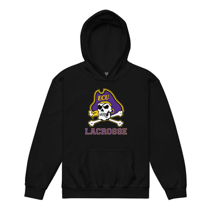 Classic | Youth Hoodie | ECU Club Womens Lacrosse | Ironclad Corsairs Logo
