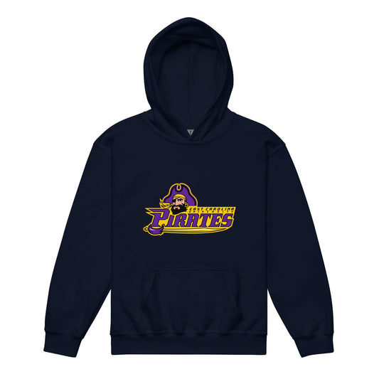Classic | Youth Hoodie | ECU Club Womens Lacrosse | Pirate Emblem Logo