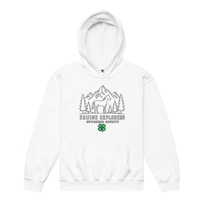 Classic | Youth Hoodie | Equine Explorers | Dutchess Crest Trailblazers Logo