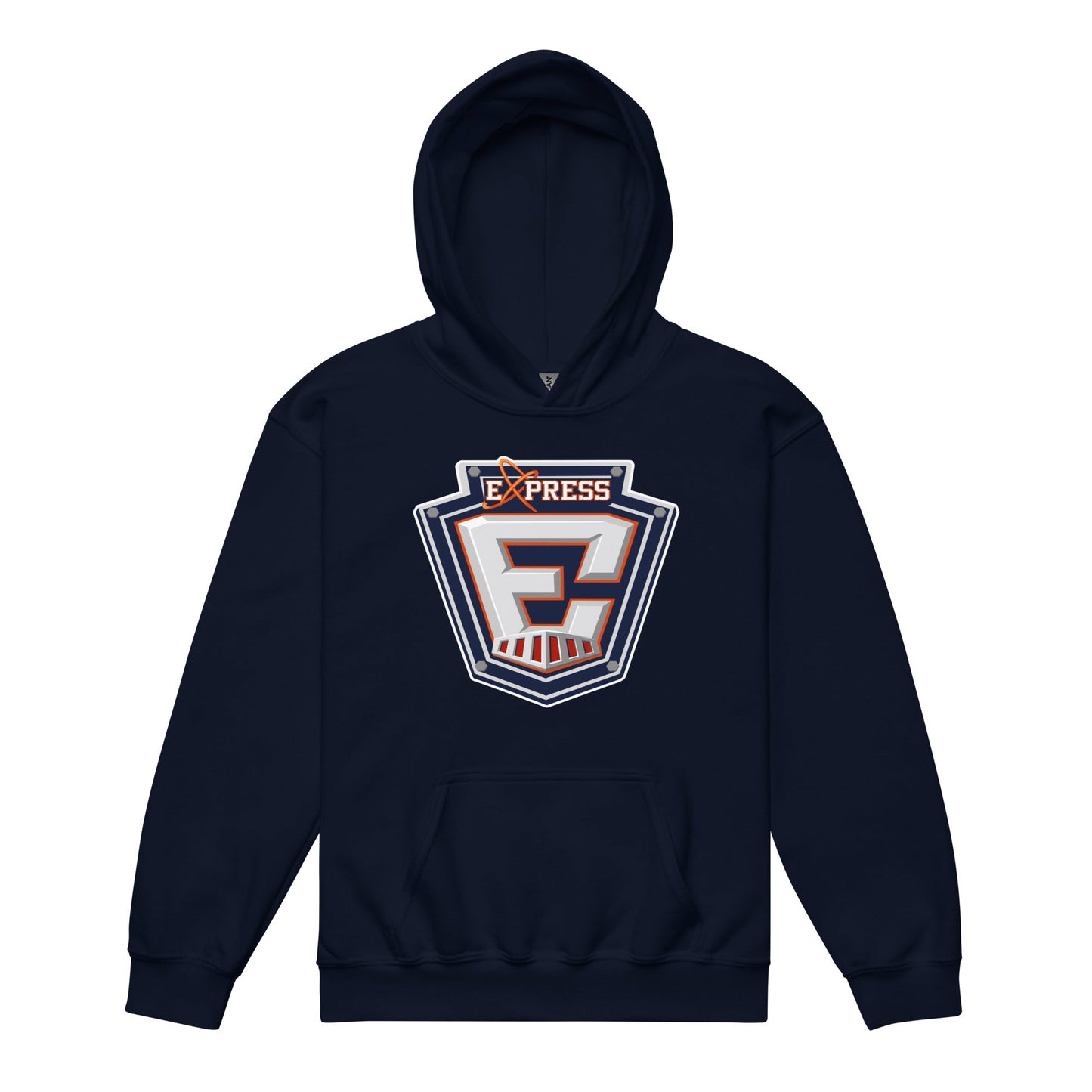 Classic | Youth Hoodie | Erie Express Football | E Badge Logo