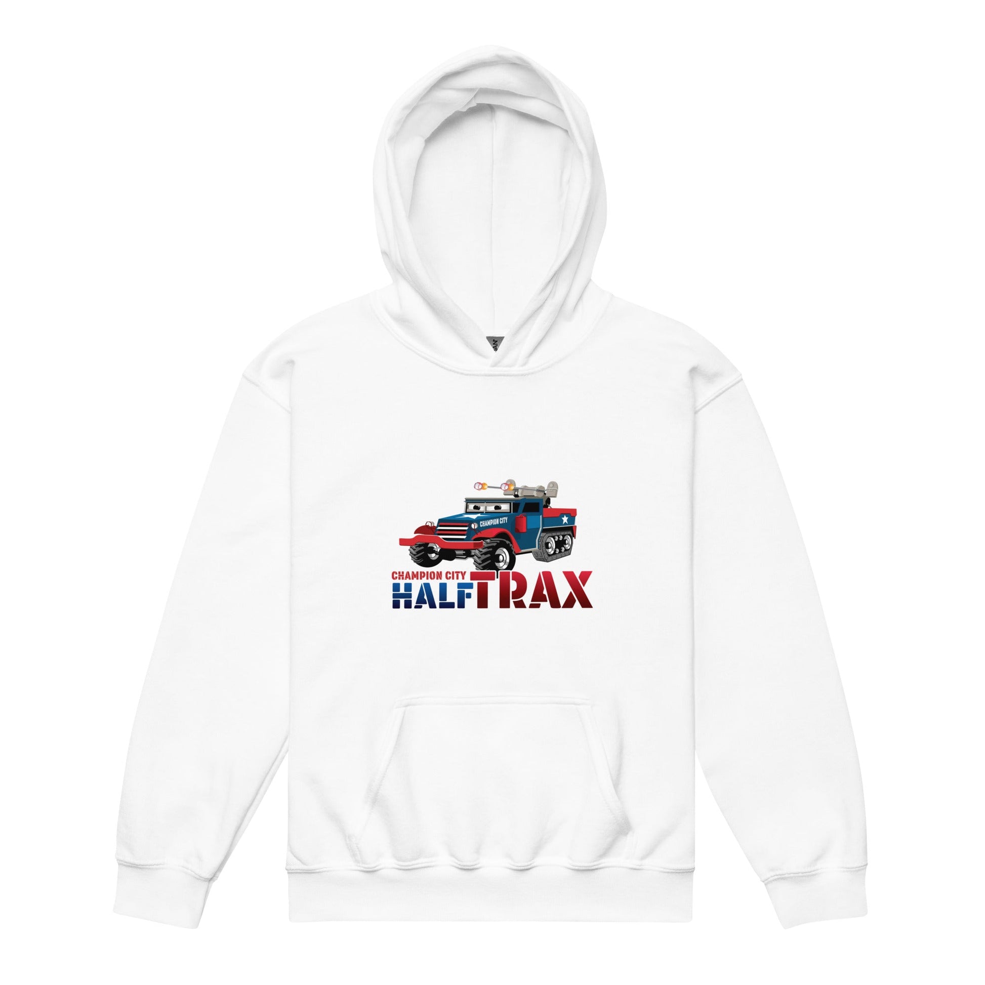 Classic | Youth Hoodie | Half Trax Baseball | Mascot Logo