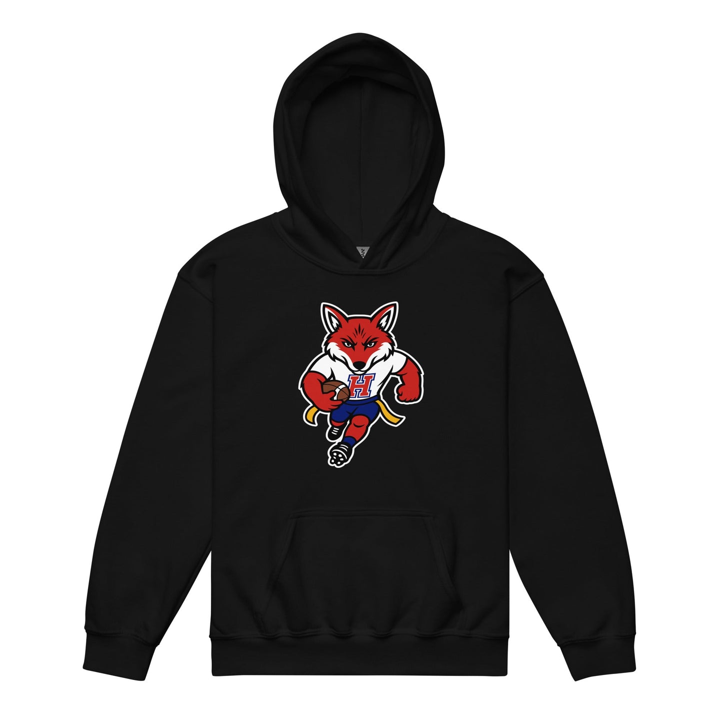 Classic | Youth Hoodie | Hornell Flag Football | Mascot Logo